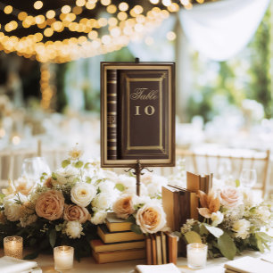 Tarjeta De Mesa Libro de historias, boda de cuento de hadas
