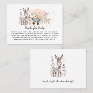 Tarjeta De Mesa Libros de Bosque para Bebé Burro |