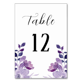 Tarjeta De Mesa Lilac Boda Floral