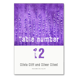 Tarjeta De Mesa Lilac Lupines Boda