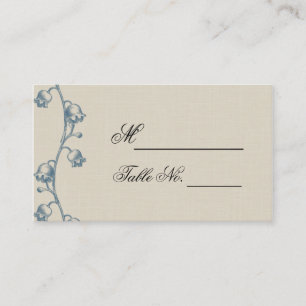 Tarjeta De Mesa Lily of the Valley on Ecru Line Boda Place Card