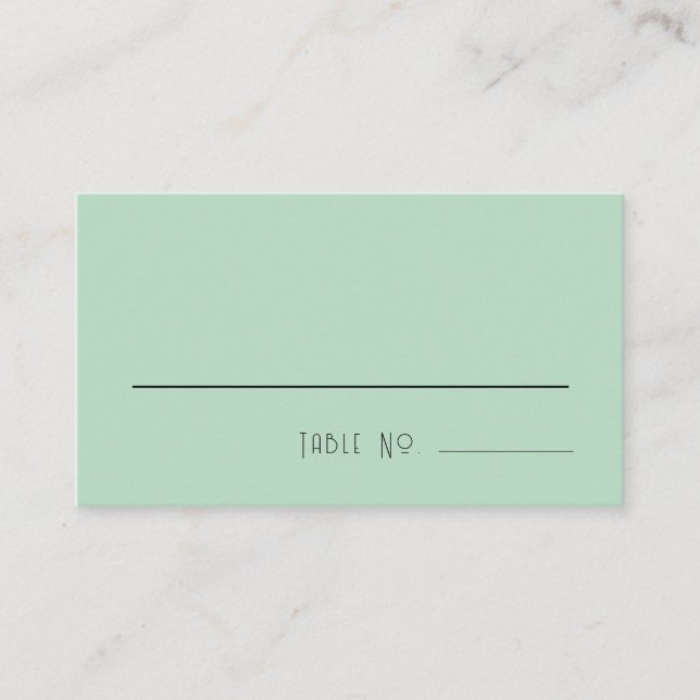 Tarjeta De Mesa Lily of Valley con Ferns || Verde suave (Anverso)