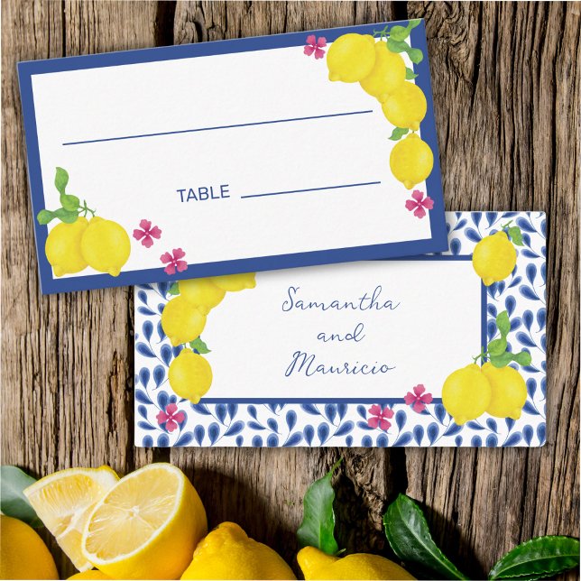 Tarjeta De Mesa limones de acuarela (Subido por el creador)