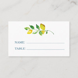 Tarjeta De Mesa Limones y Follaje de Verano