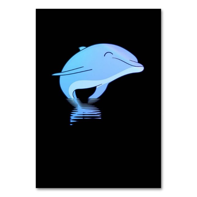 Tarjeta De Mesa lindo delfín animal (Anverso)