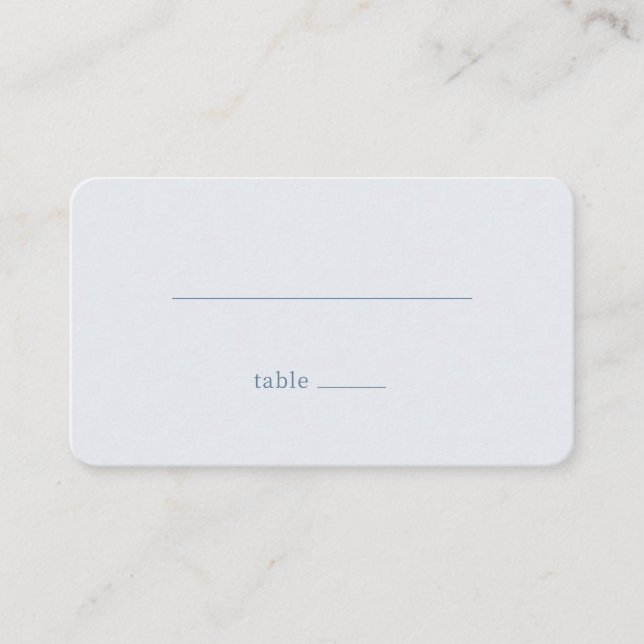 Tarjeta De Mesa Línea minimalista azul tranquila (Anverso)
