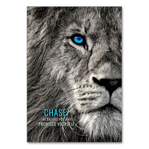 Tarjeta De Mesa Lion Chase Your Dreams