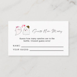 Tarjeta De Mesa Little Boo Ghost Baby Shower Adivina cuántos juego