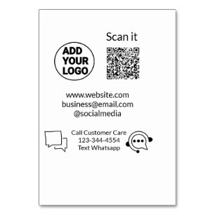 Tarjeta De Mesa Llamar a un cliente para que envíe un mensaje de t