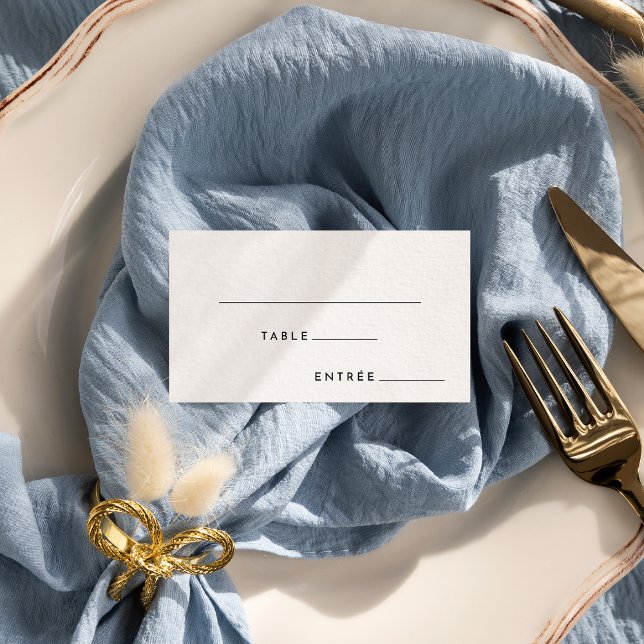 Tarjeta De Mesa Llanto blanco moderno negrita Boda Entree Choice (Subido por el creador)