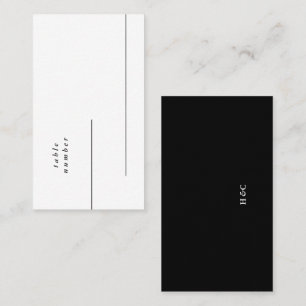 Tarjeta De Mesa Llanura de limpieza simple y simple de Onyx negro