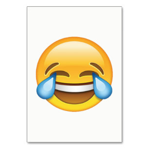 Tarjeta De Mesa Llorando lágrimas de emoji de alegría