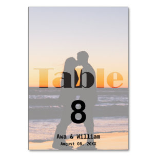 Tarjeta De Mesa Lo hacemos - Número de tabla del Boda fotográfico 