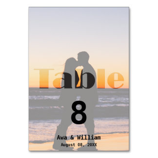 Tarjeta De Mesa Lo hacemos - Número de tabla del Boda fotográfico