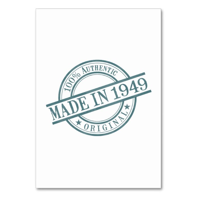 Tarjeta De Mesa Logotipo realizado en 1949 (Anverso)