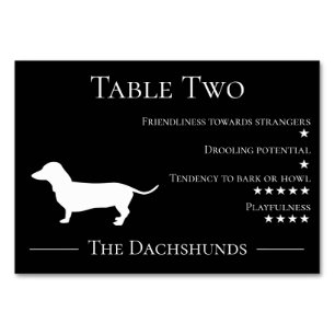 Tarjeta De Mesa Los amantes del perro divertidos rasgo de invitado