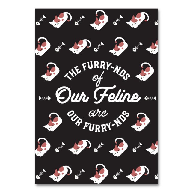 Tarjeta De Mesa Los amigos del gato adoran (Anverso)