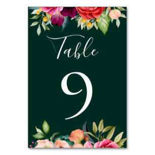 Tarjeta De Mesa Los bloggers bohemios del verde esmeralda