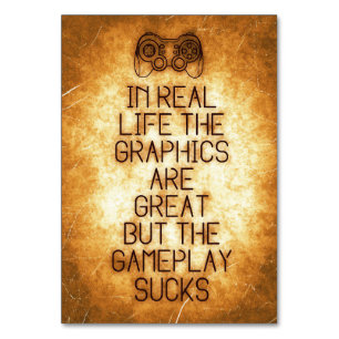 Tarjeta De Mesa Los juegos son geniales en la vida real