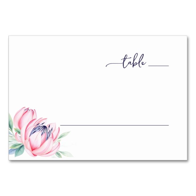 Tarjeta De Mesa Loto Rosa Sereno (Anverso)