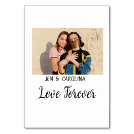 Tarjeta De Mesa Love Forever LGbtq pareja orgullo agregar nombre d