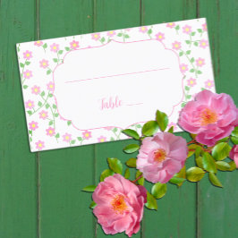 Tarjeta De Mesa Love Is In Bloom Pink Floral Bridal Shower