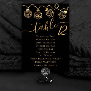 Tarjeta De Mesa Luces RPG   Fantasía de oro Tabletop Dice nombre d
