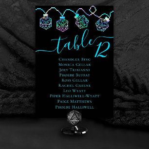 Tarjeta De Mesa Luces RPG Holo Fantasía Tabletop Dice Nombre de