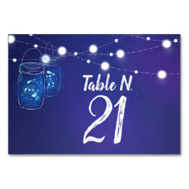 Tarjeta De Mesa Luces rusas iluminan luciérnagas de jarras de alba