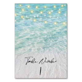 Tarjeta De Mesa Luces Tropical de Vidrio y Cuerdas Marinas