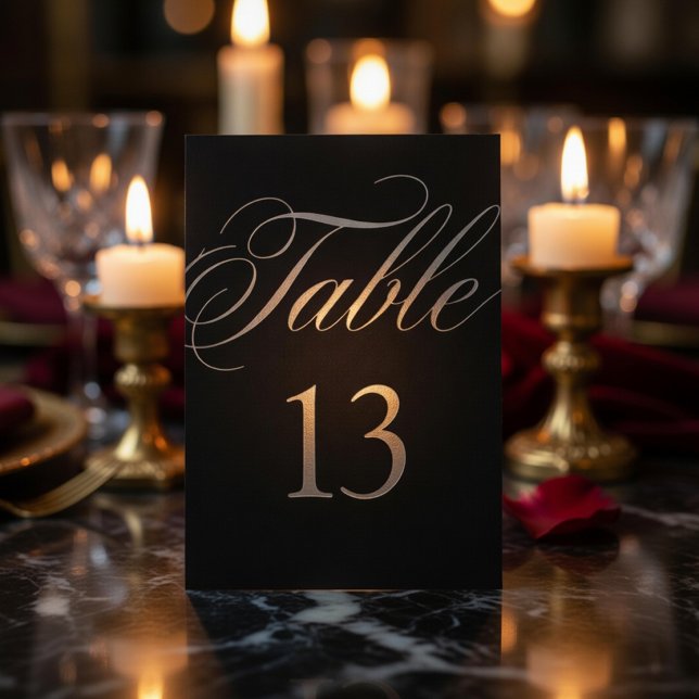 Tarjeta De Mesa Lujo Boda Oscuro Pizarra (Subido por el creador)