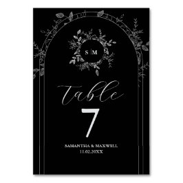 Tarjeta De Mesa Lujo Negro Elegante Personalizado