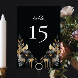 Tarjeta De Mesa Lujo Negro Oro Estilo Mexicano Quinceañera