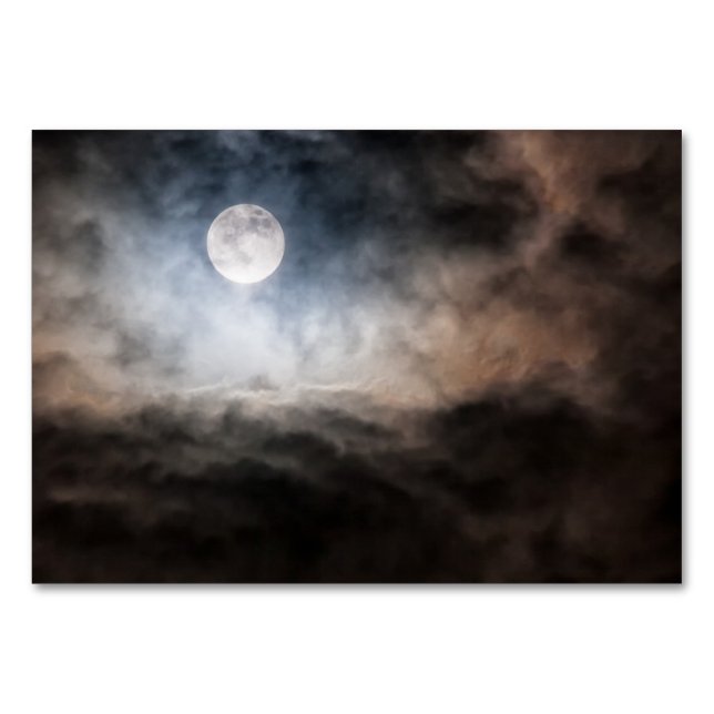 Tarjeta De Mesa Luna llena (Reverso)
