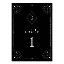 Tarjeta De Mesa Luna y estrellas celestiales oscuras