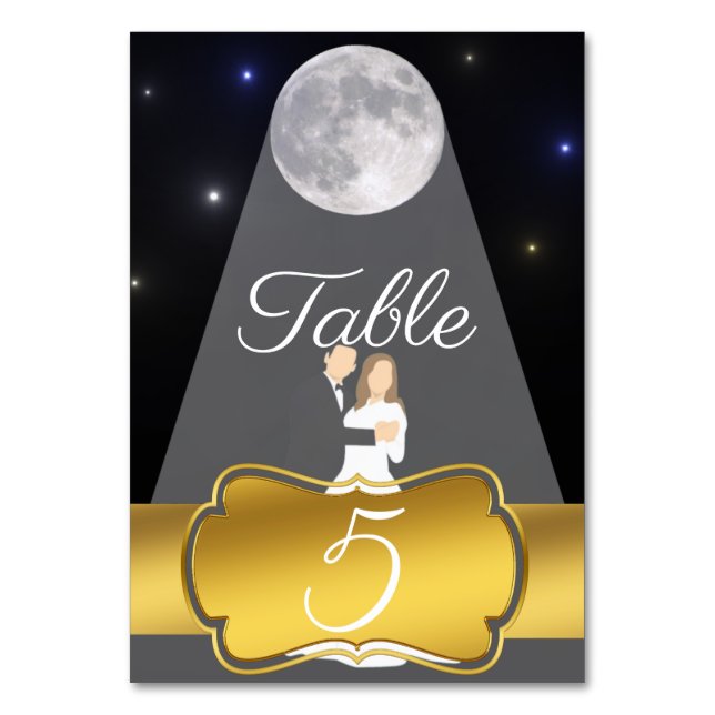 Tarjeta De Mesa Luz de luna (Anverso)