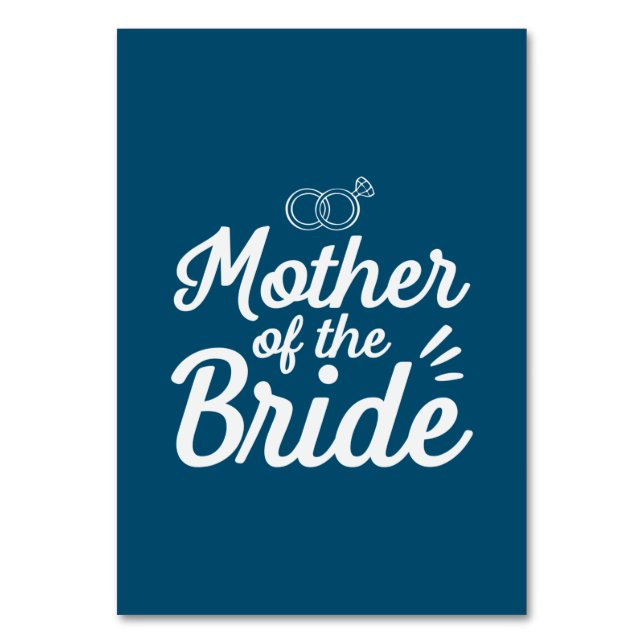 Tarjeta De Mesa Madre de la Novia (Anverso)