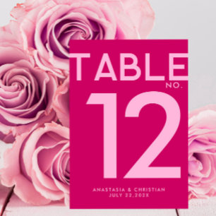 Tarjeta De Mesa Magenta Moderno y Audaz