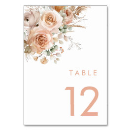 Tarjeta De Mesa Magnífica invitación a Boho Floral Wedding