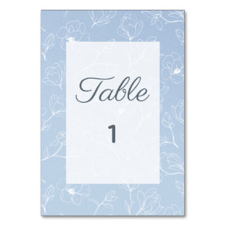 Tarjeta De Mesa Magnolia Azul