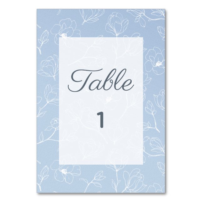 Tarjeta De Mesa Magnolia Azul (Anverso)