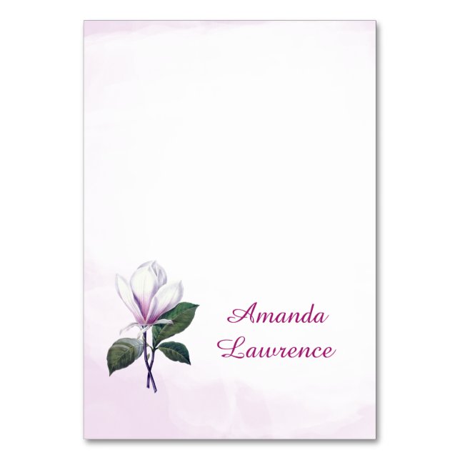 Tarjeta De Mesa Magnolia Place Cards (Anverso)