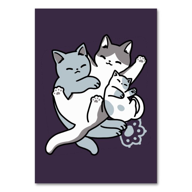 Tarjeta De Mesa Malabarismo de leva - gatos durmientes curados (Anverso)