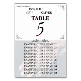 Tarjeta De Mesa Manos de una pareja Boda gay con anillos