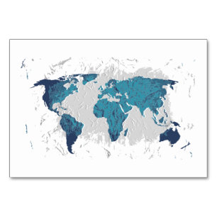 Tarjeta De Mesa Mapa creativo del mundo