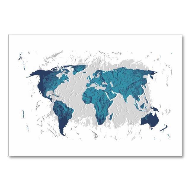 Tarjeta De Mesa Mapa creativo del mundo (Anverso)