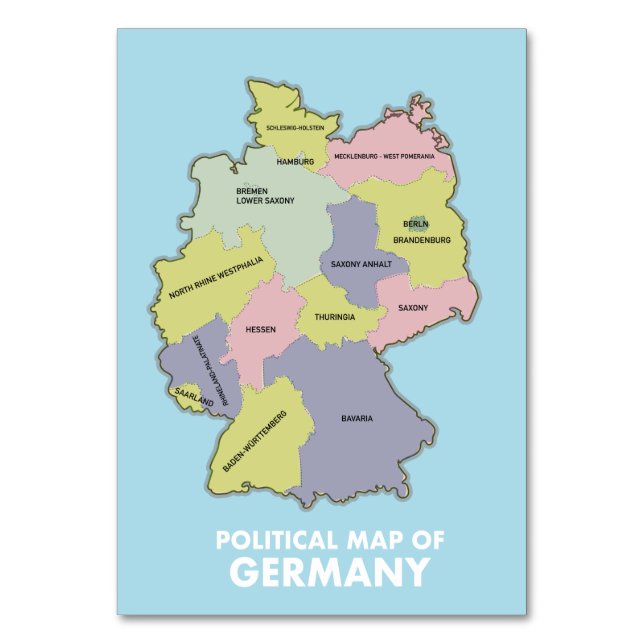 Tarjeta De Mesa Mapa político de Alemania Giant Coffee Mug (Anverso)