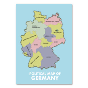Tarjeta De Mesa Mapa político de Alemania Taza de café gigante