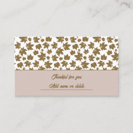 Tarjeta De Mesa Maple deja cena de brunch de Acción de Gracias