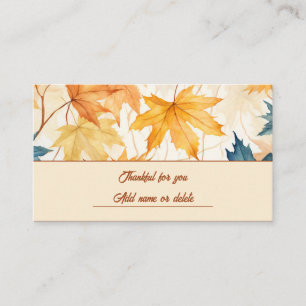 Tarjeta De Mesa Maple deja cena de brunch de Acción de Gracias